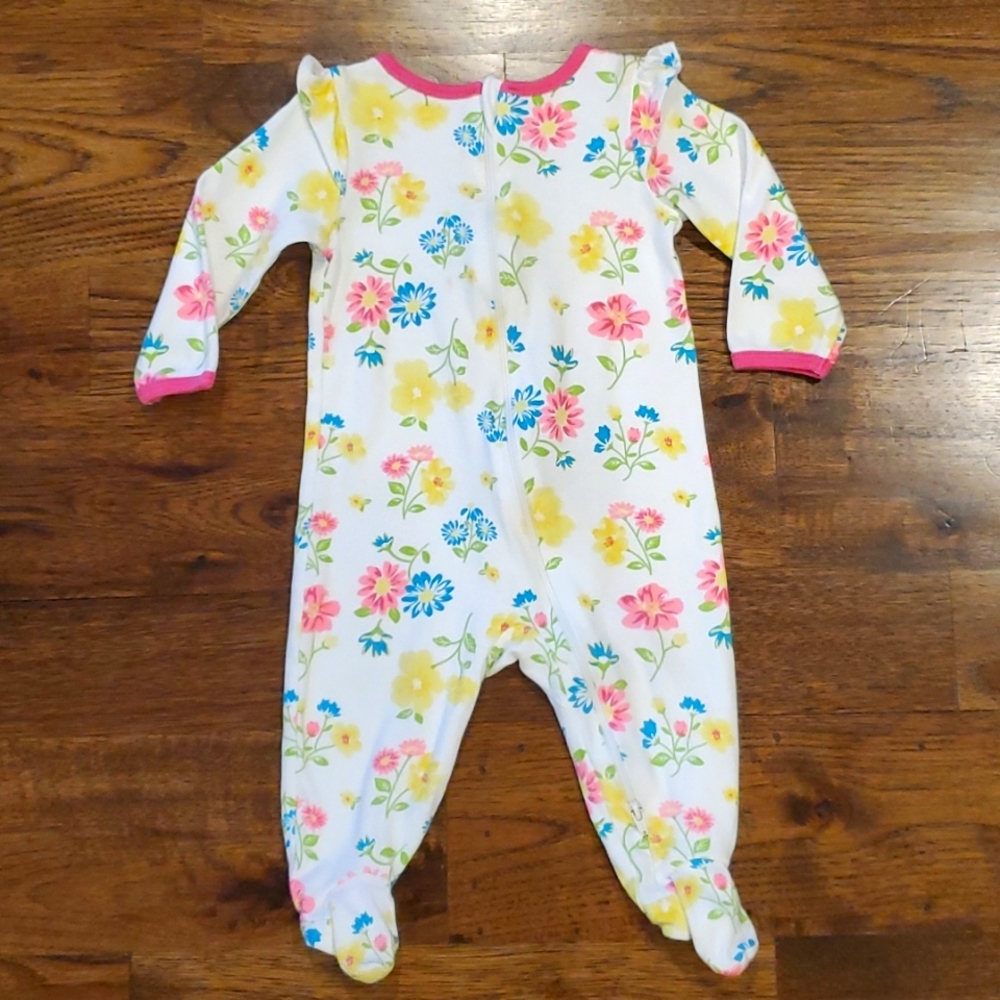 Girls Wonder Nation white floral sleeper size 6-9M - Picture 1 of 4